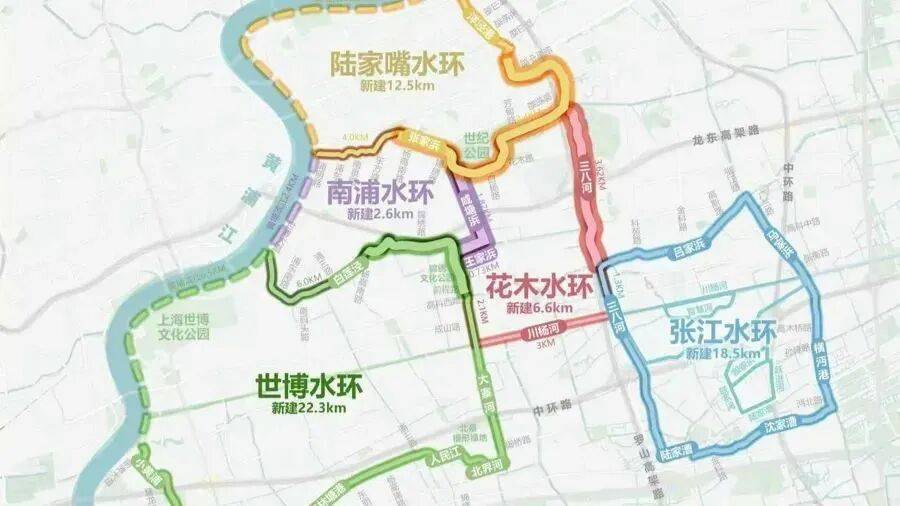 浦东正建设“五环”！辐射约230万人衔接多个商业片区张江水环